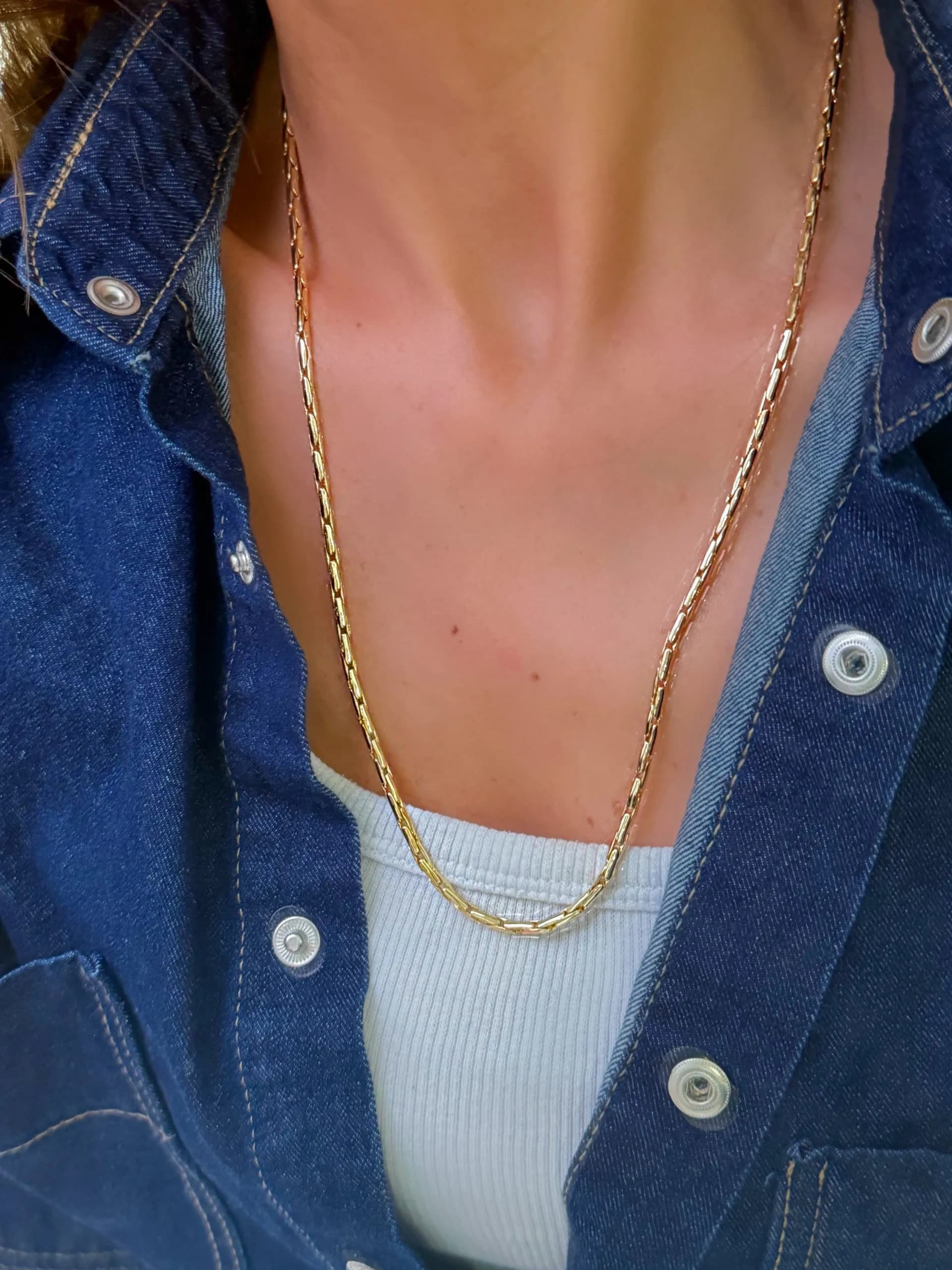 14K Altın Kaplama Kalın Kobra Yılan Kolye 60 cm