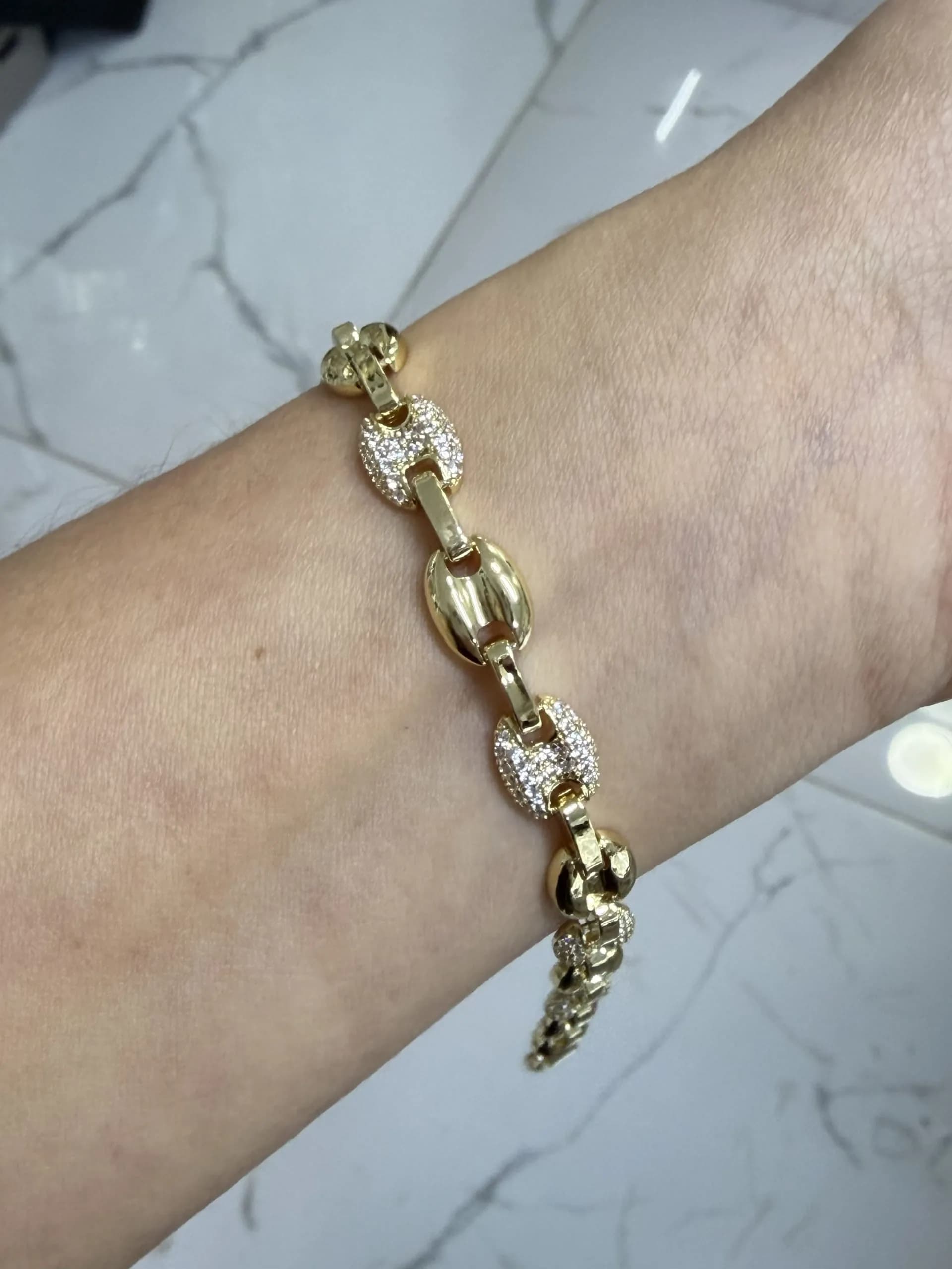 14K CM Altın Kaplama Bileklik 013