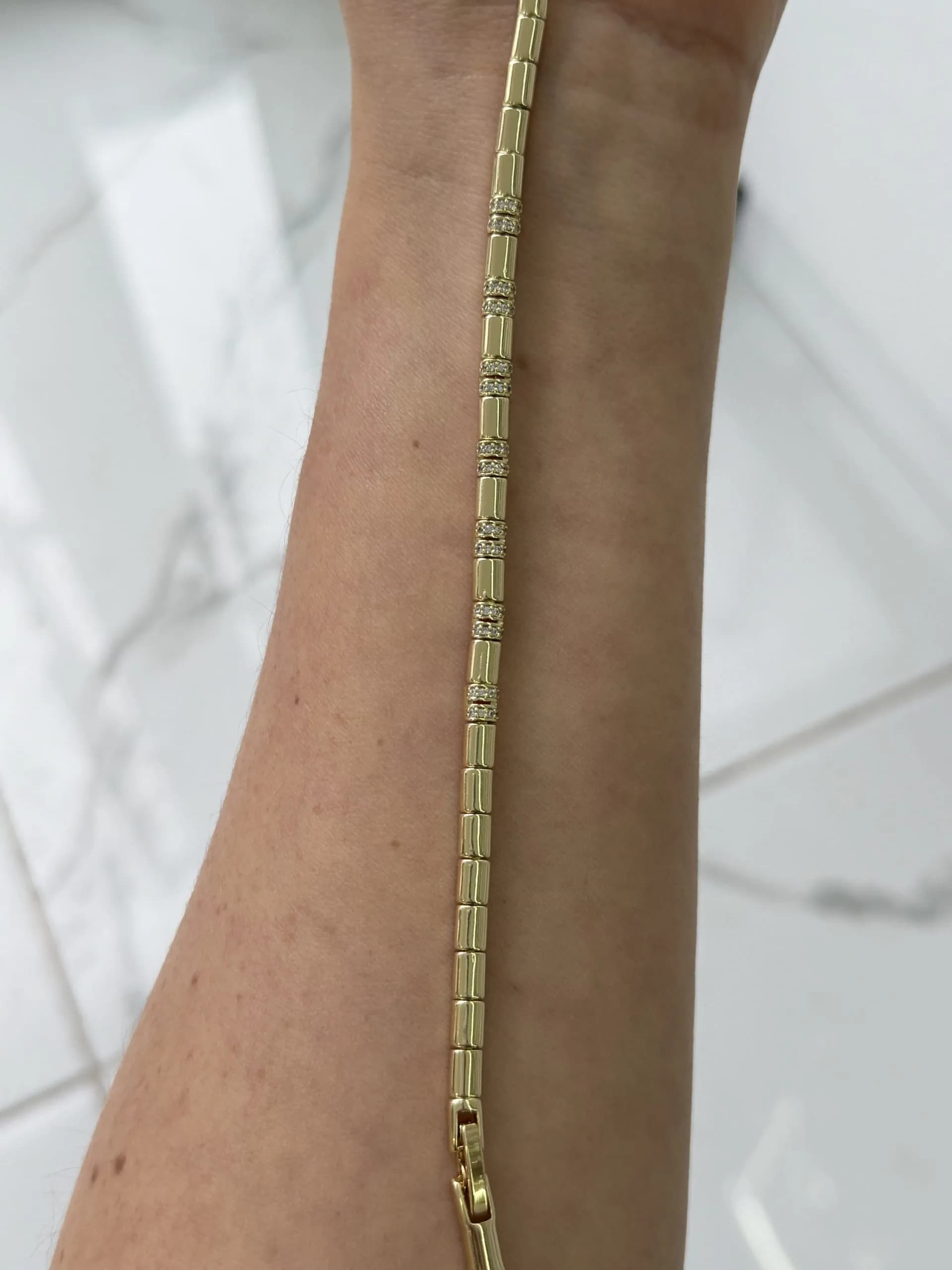 14K CM Altın Kaplama Bileklik 022