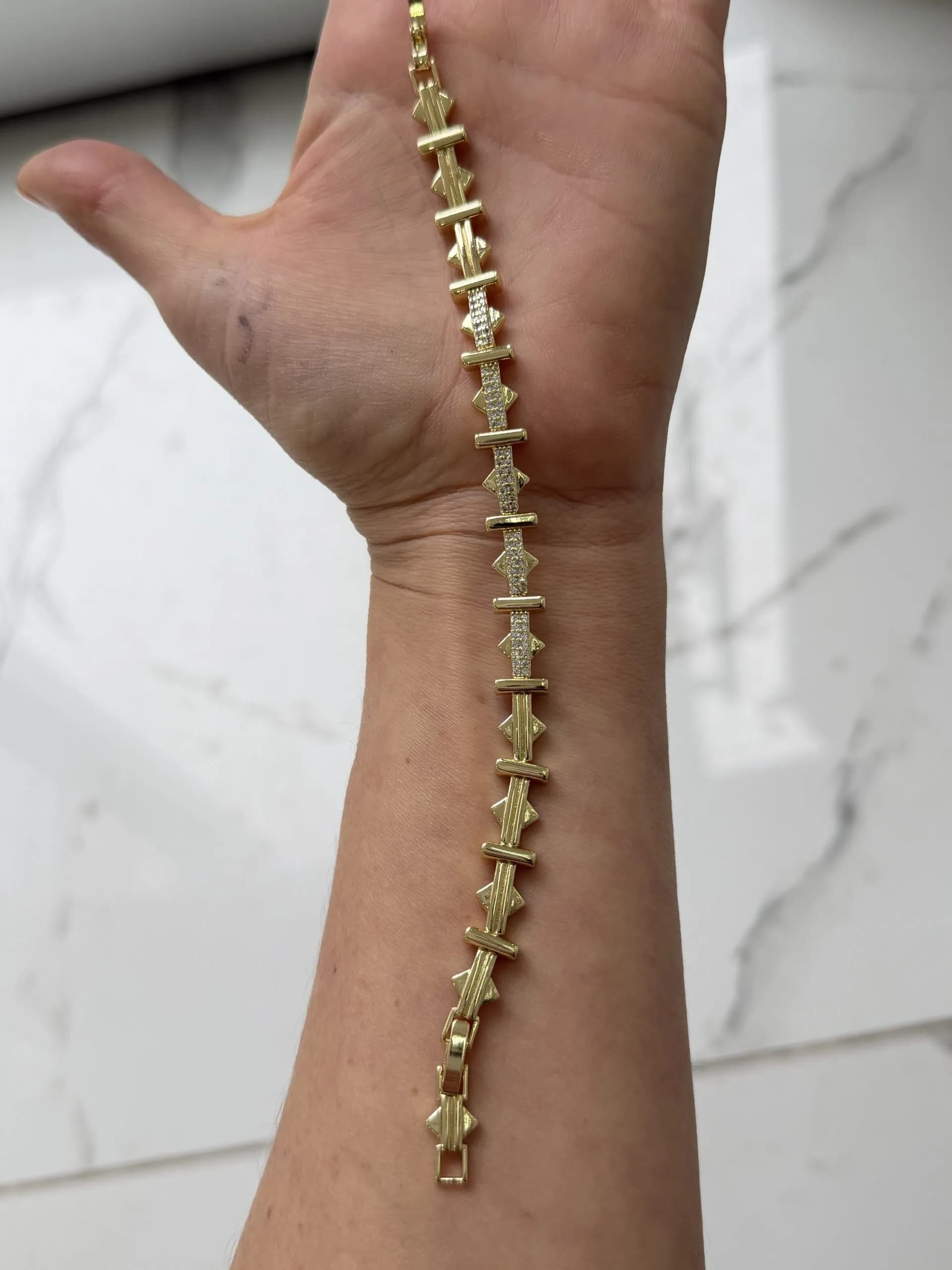 14K CM Altın Kaplama MRK Bileklik