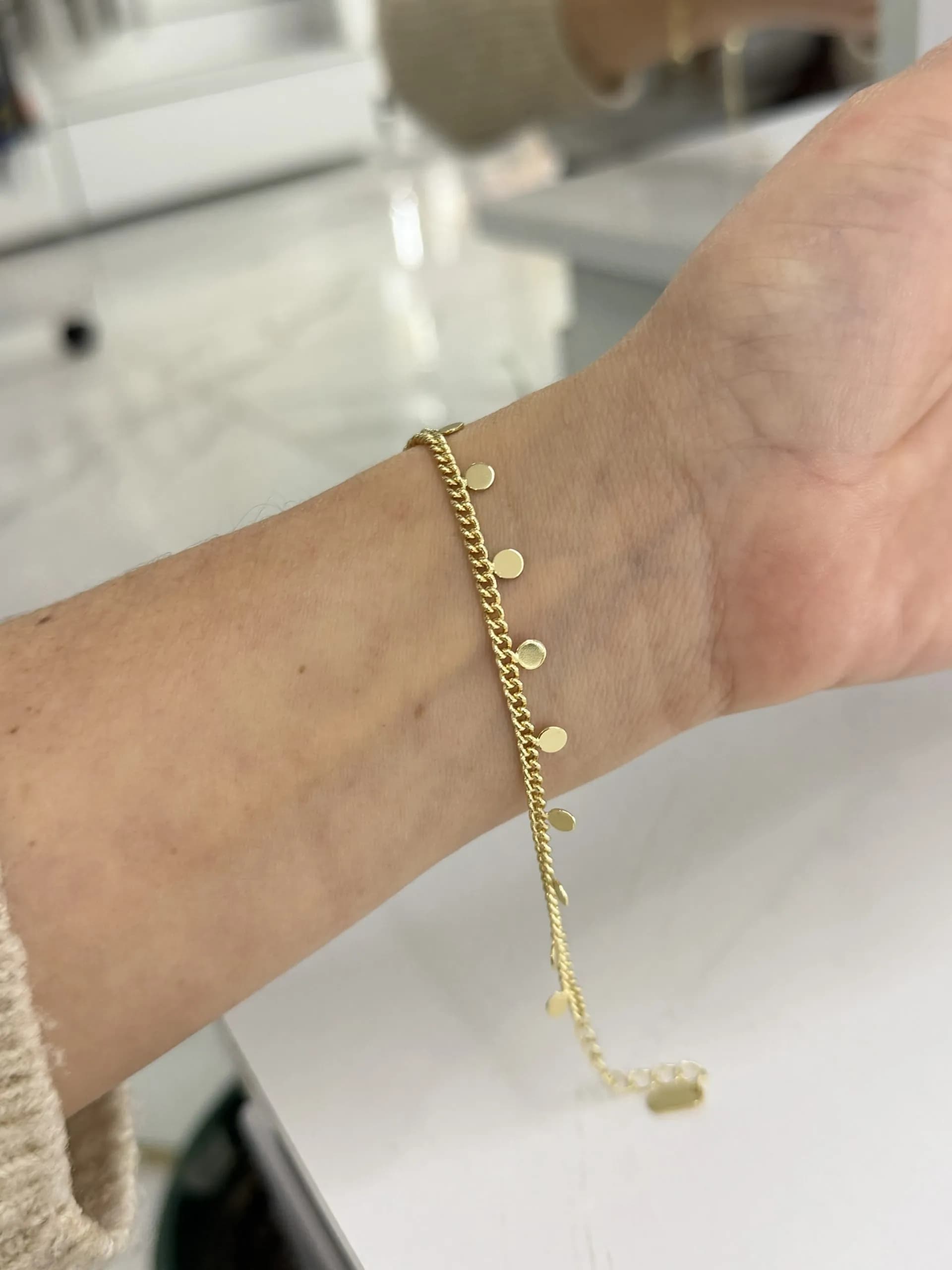 14K CM Altın Kaplama Pullu Bileklik 3