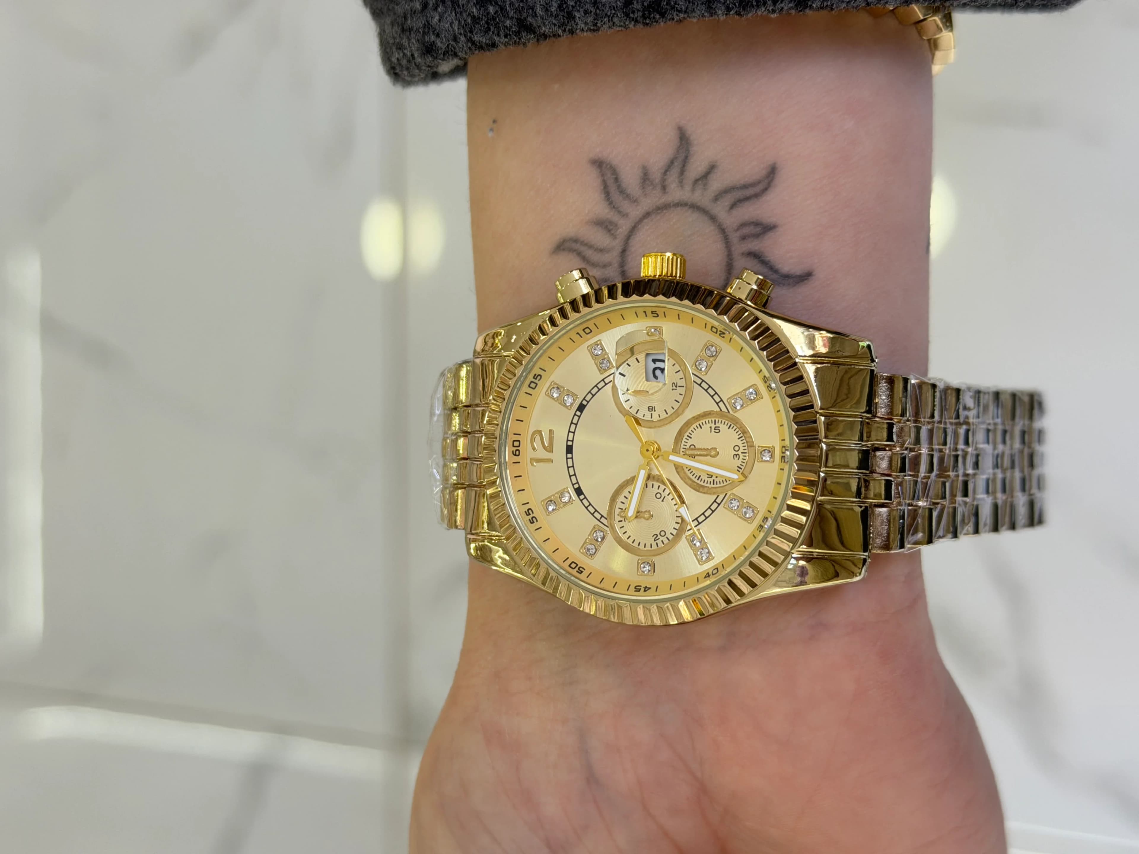 Tüm Gold Büyük Boy  Saat