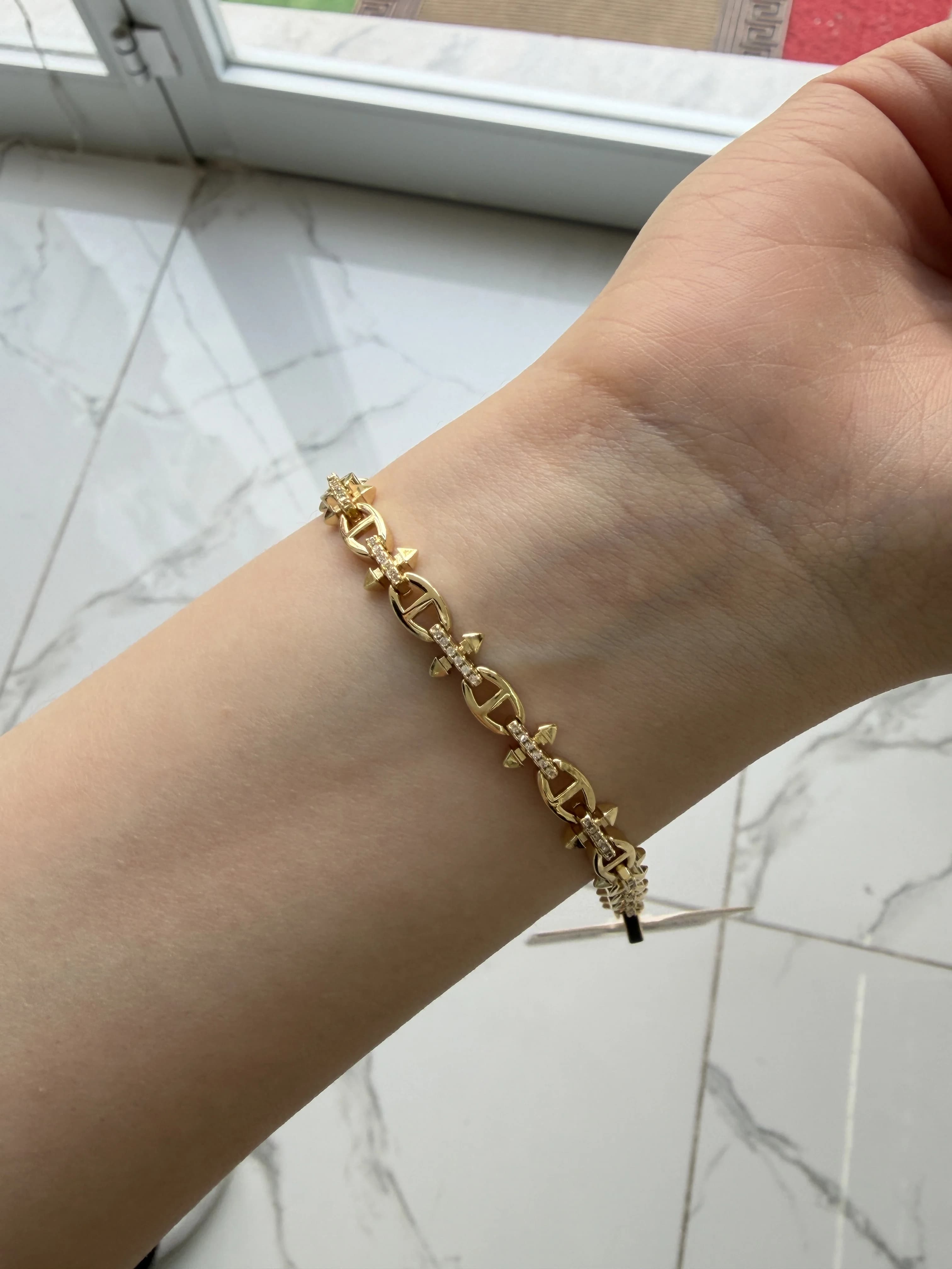 14K CM Altın Kaplama MRK1 Bileklik