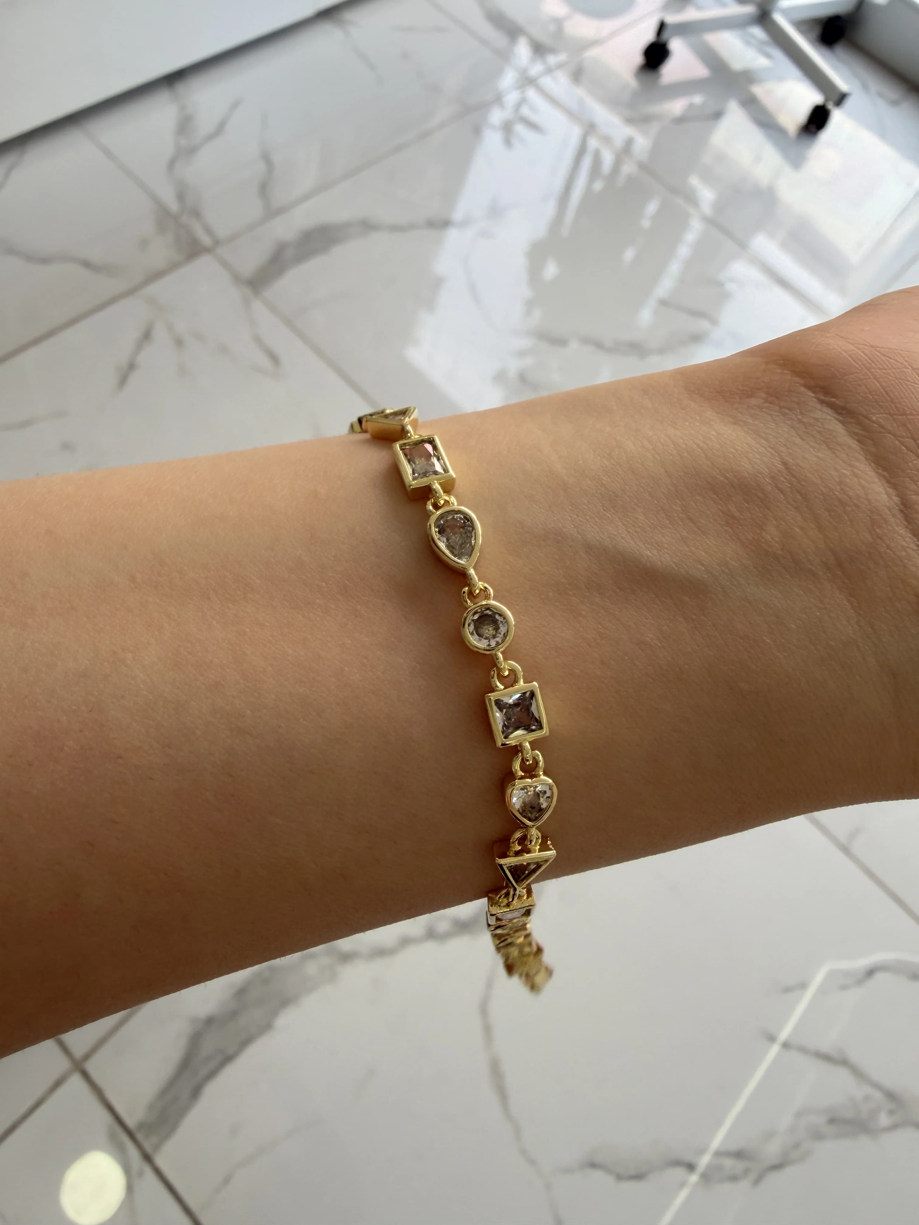 14K CM Altın Kaplama Sırataş Bileklik