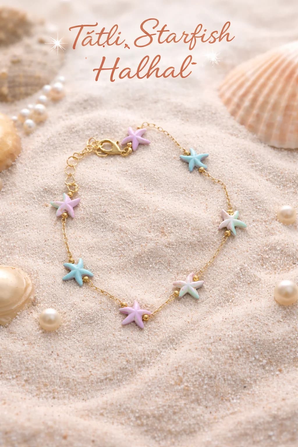 Lila Deniz Yıldızı Halhal