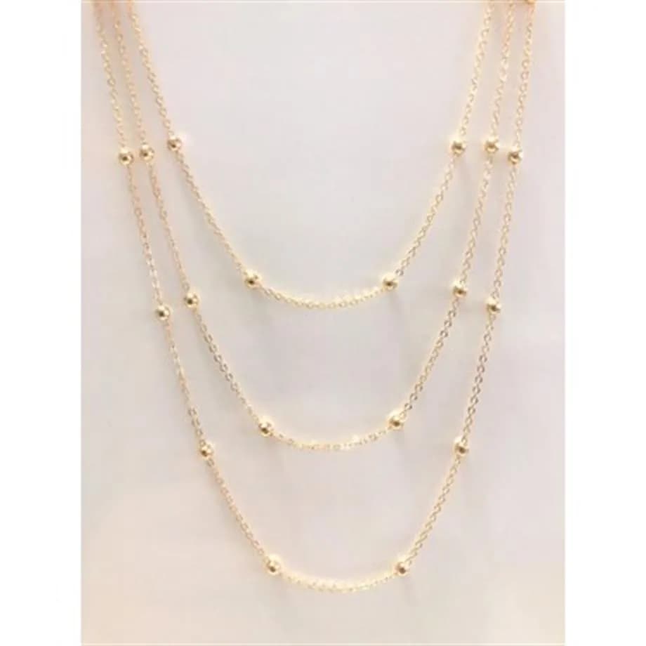 3 lü Gold Top Zincir Kolye