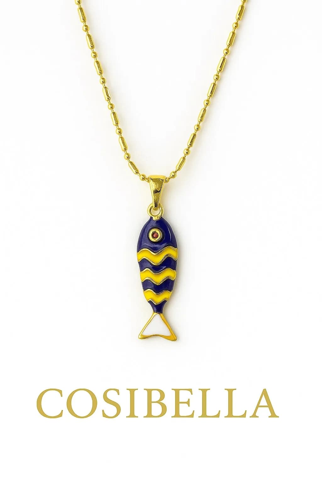 Altın Kaplama Saks Balık Kolye