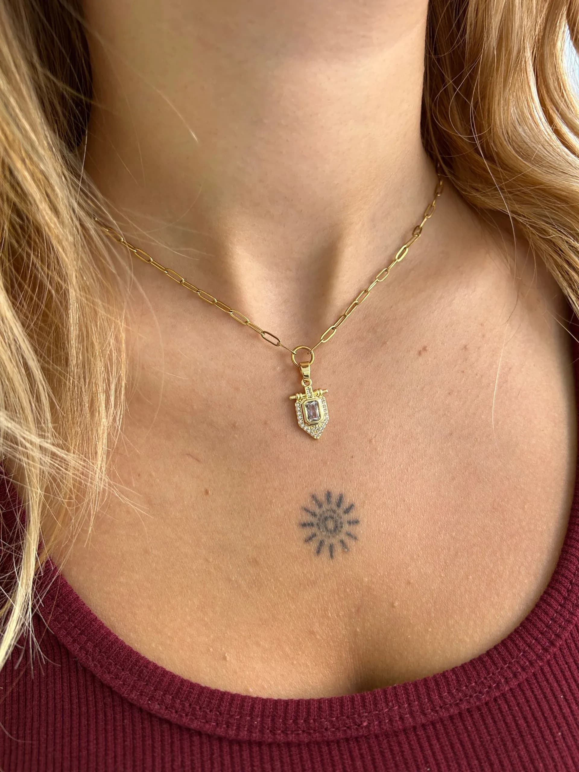 Çelik Ataç Zincir Baget Kolye