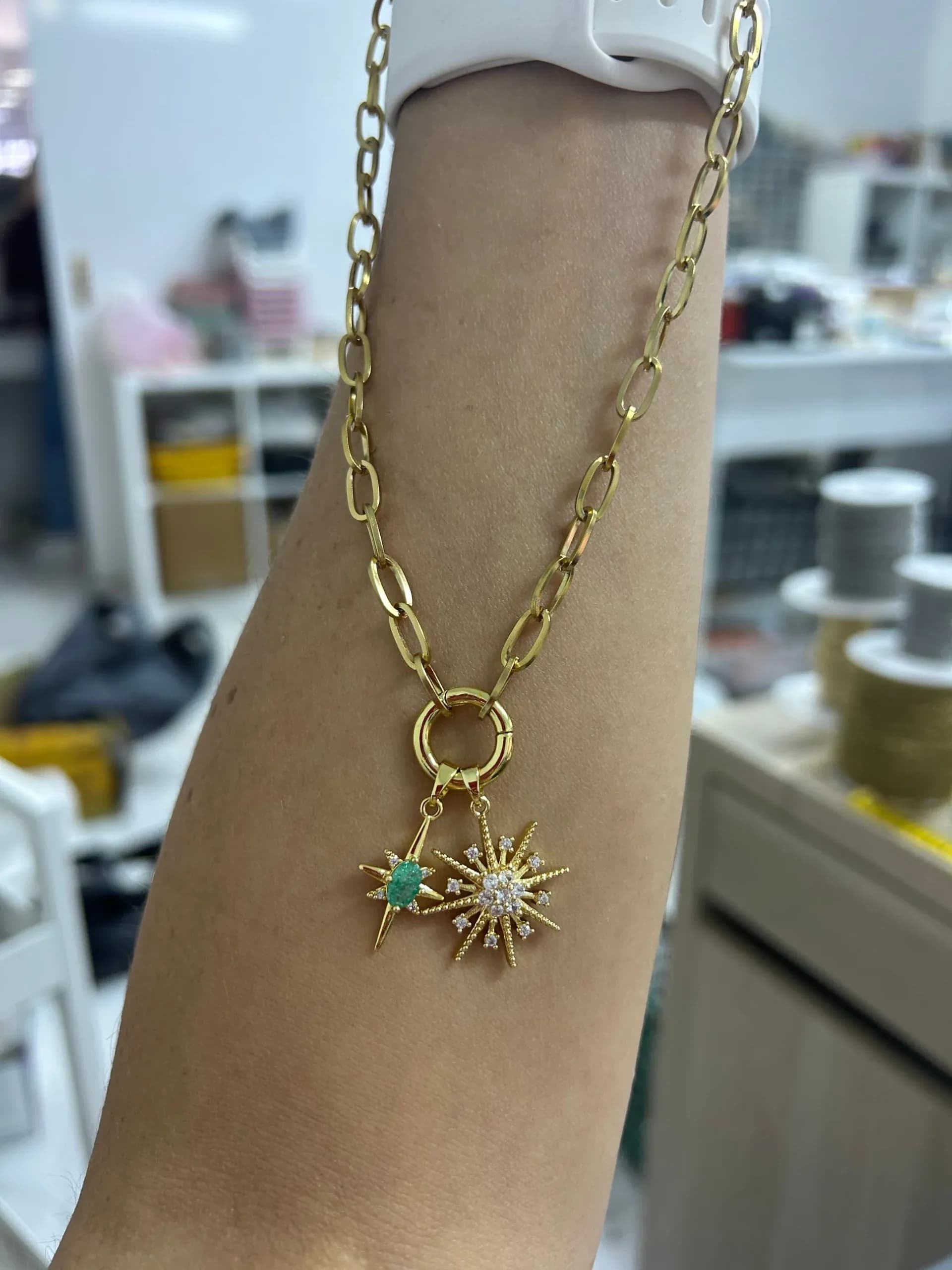 Çelik Kilitli Çıkarılabilir Charm Kolye Kutup