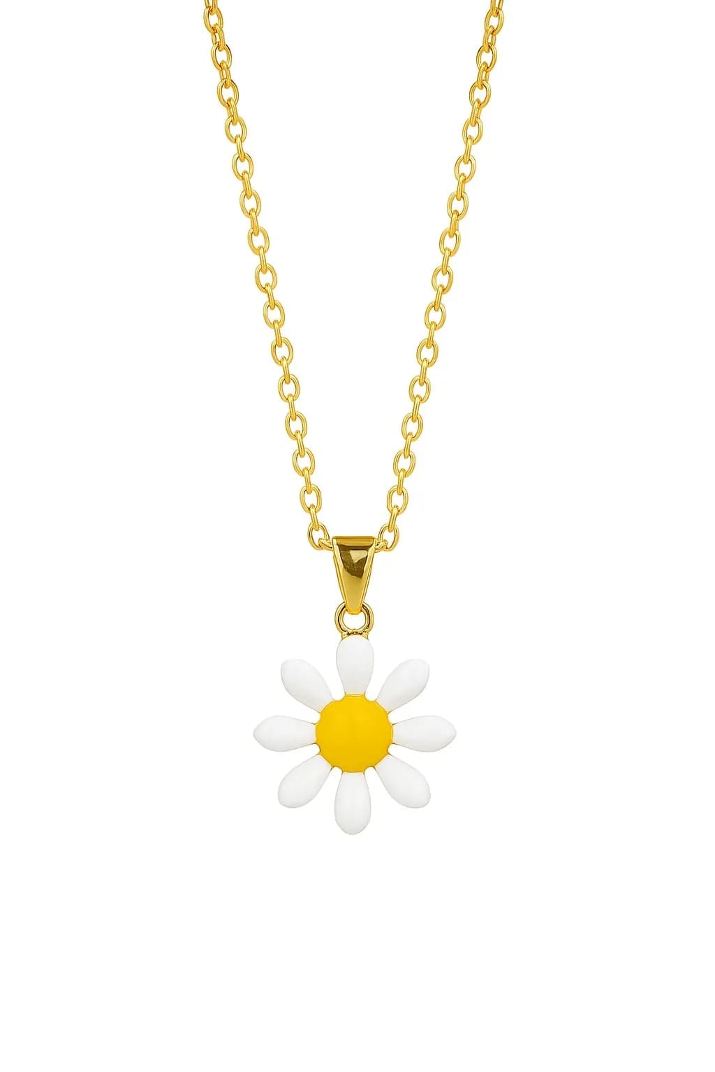 Çelik Papatya Kolye