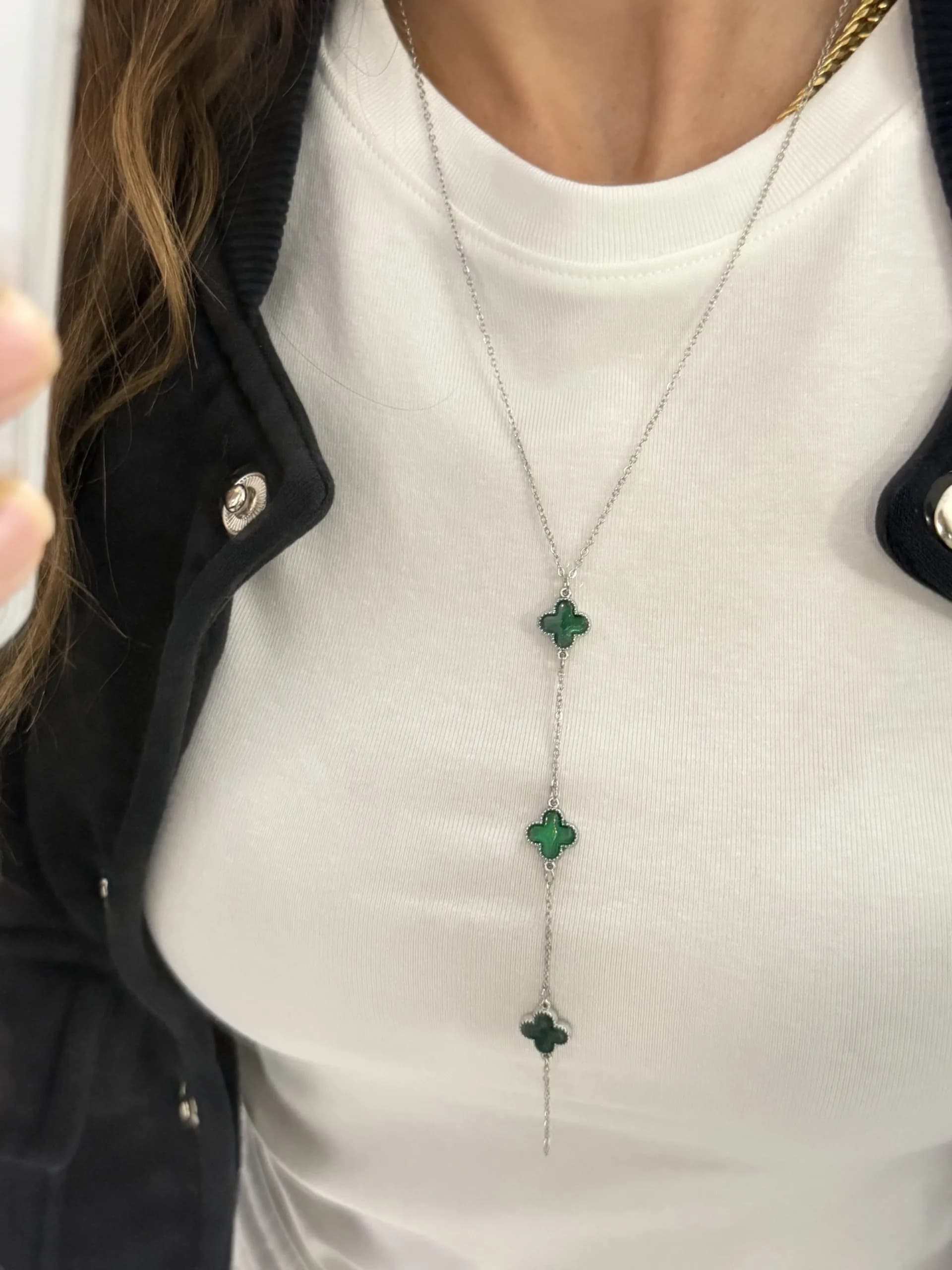 Çelik Yeşil Cef Y Kolye