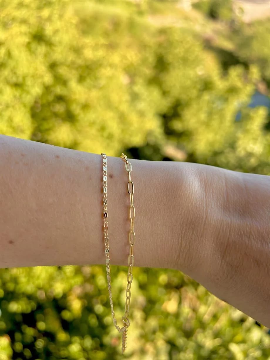 Kadın Gold Kaplama 2 li Bileklik