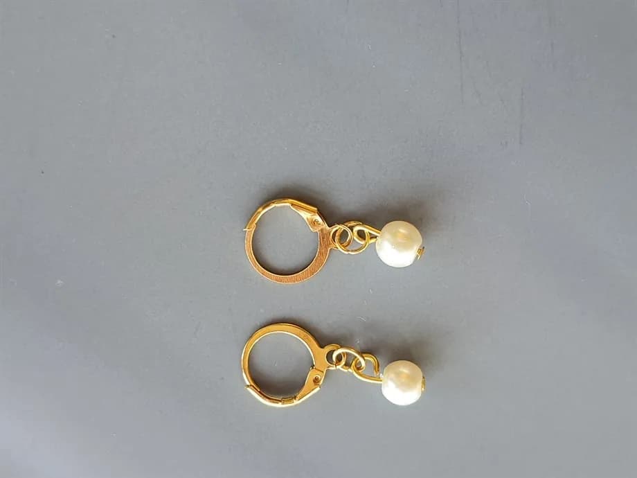 Kadın Gold Sallantılı İnci Küpe