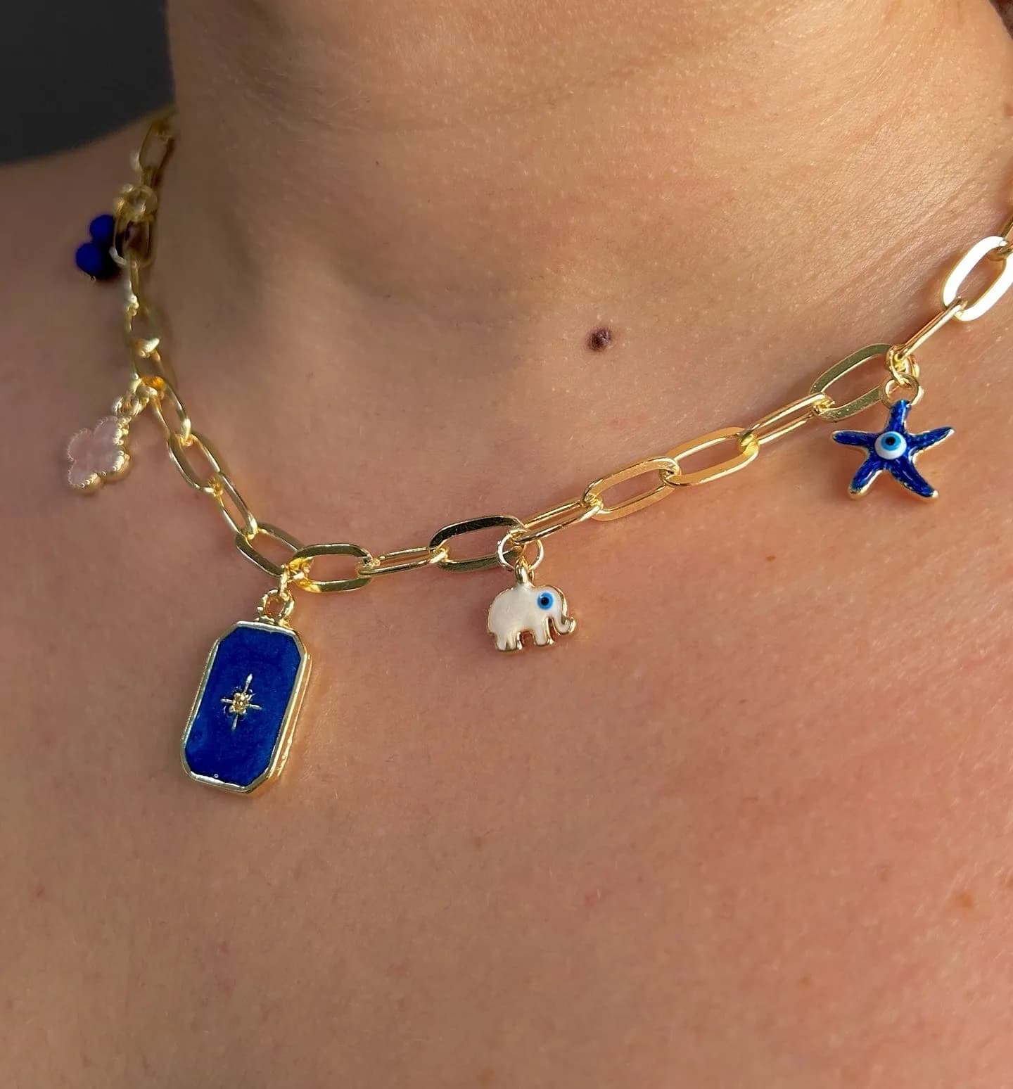 Kadın Kutup Yıldız Mineli Charm Kolye