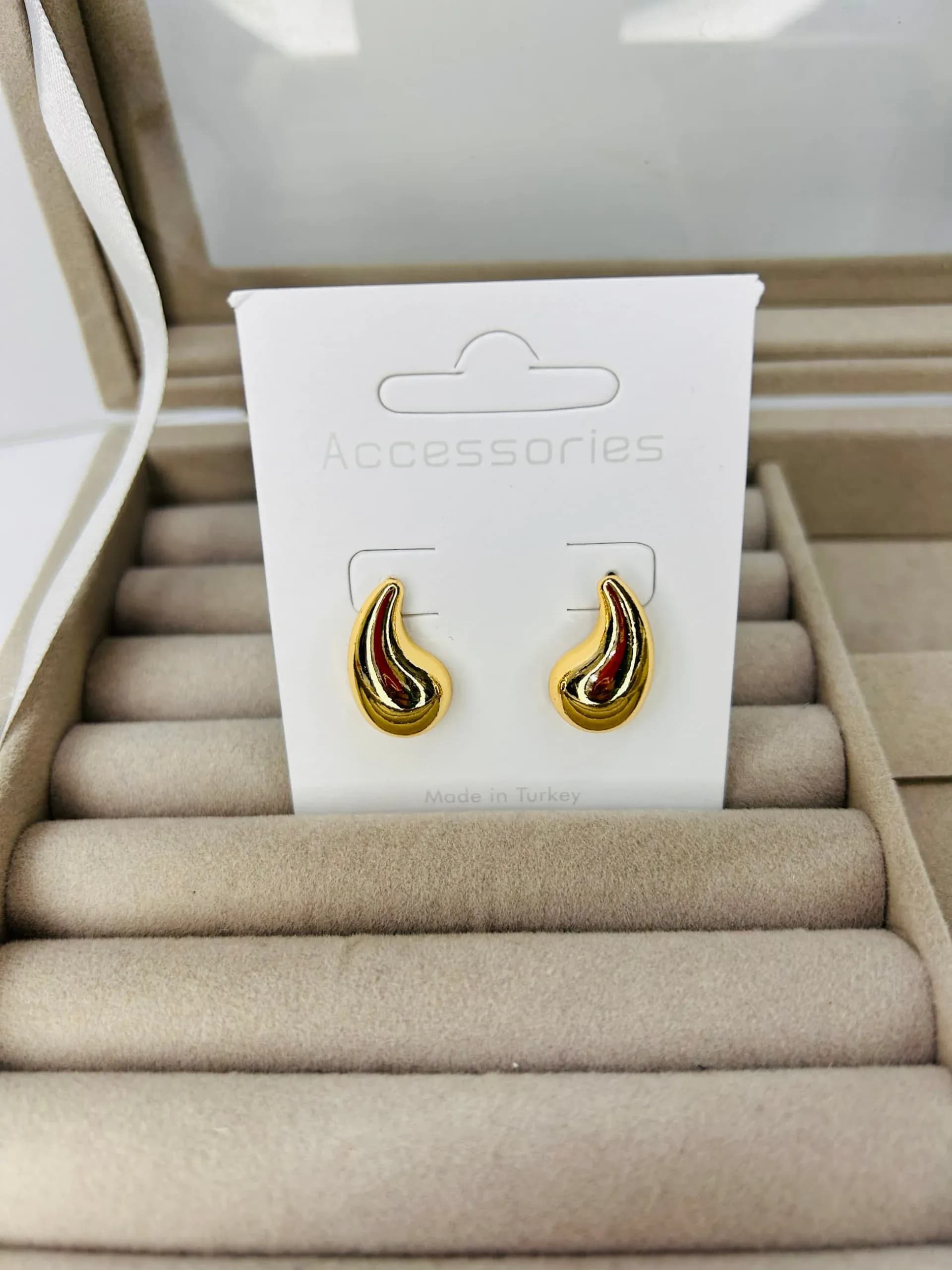 Küçük Boy Damla Küpe Gold