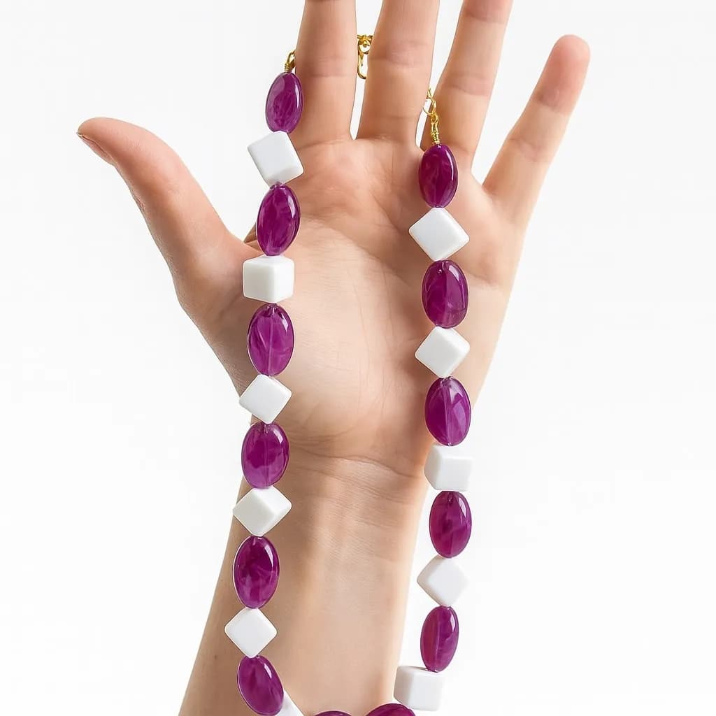 Mor Lolita Kemik Kolye