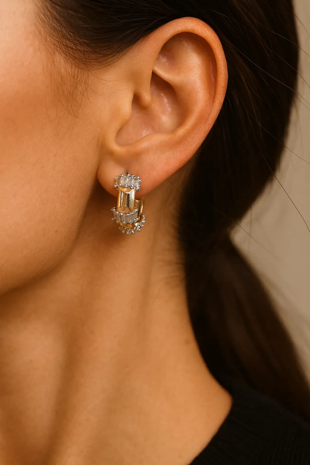 Prinç Bagetli Halka Küpe