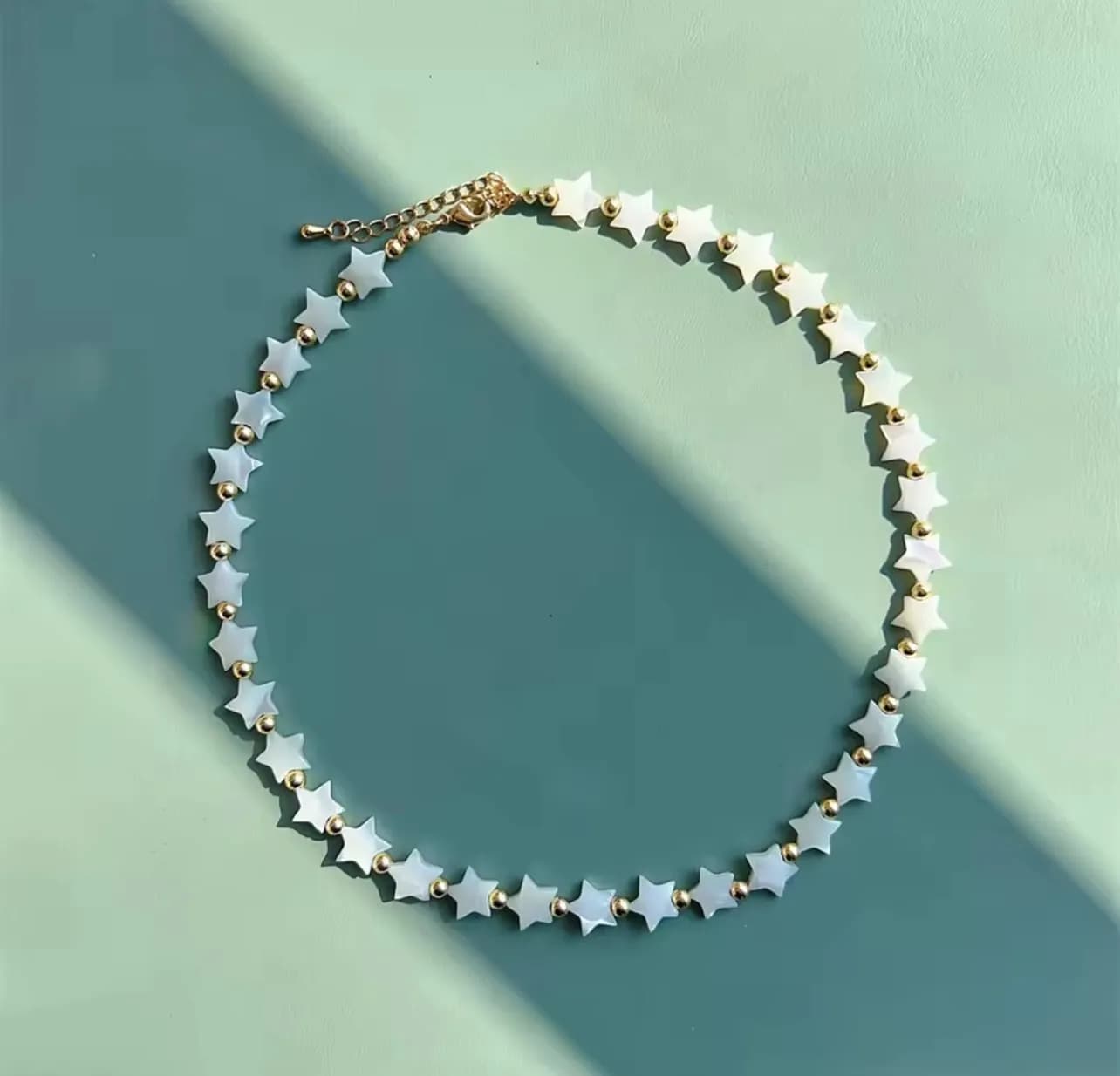 Sedef Yıldız Sıralı Kolye