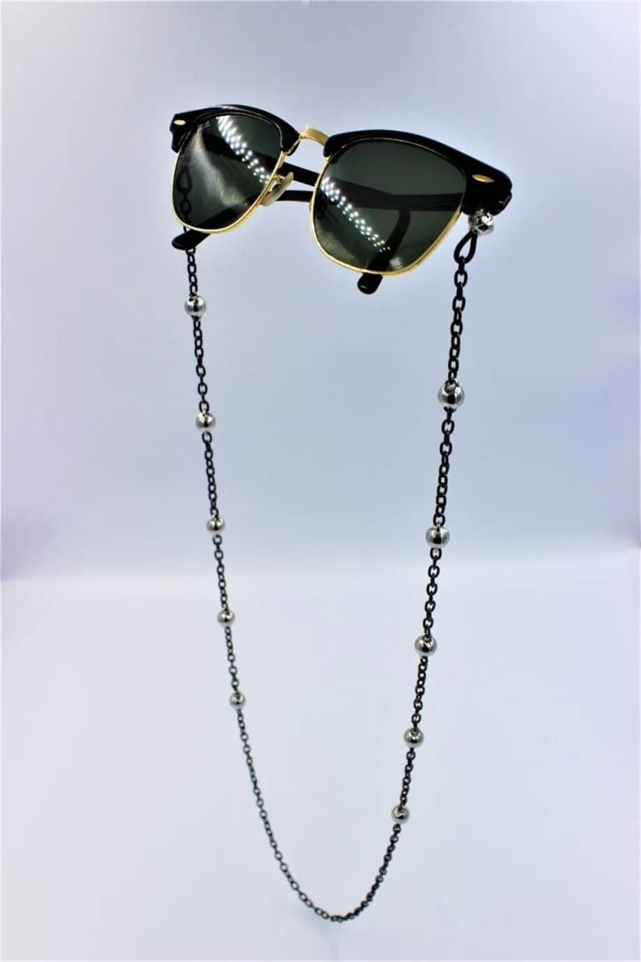Unisex Siyah Toplu Gözlük Zinciri
