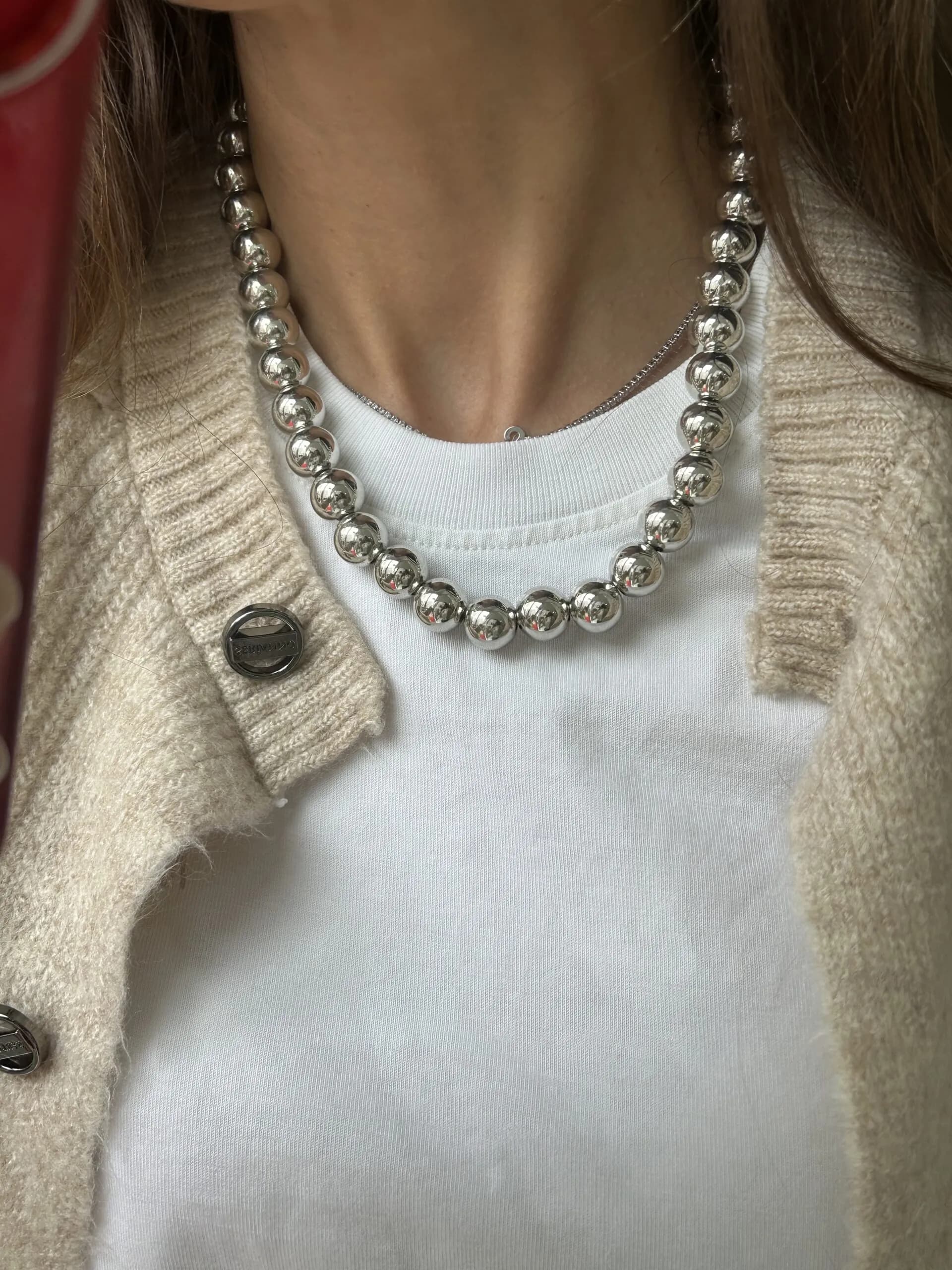 Vip Gümüş Renk Hafif Kolye