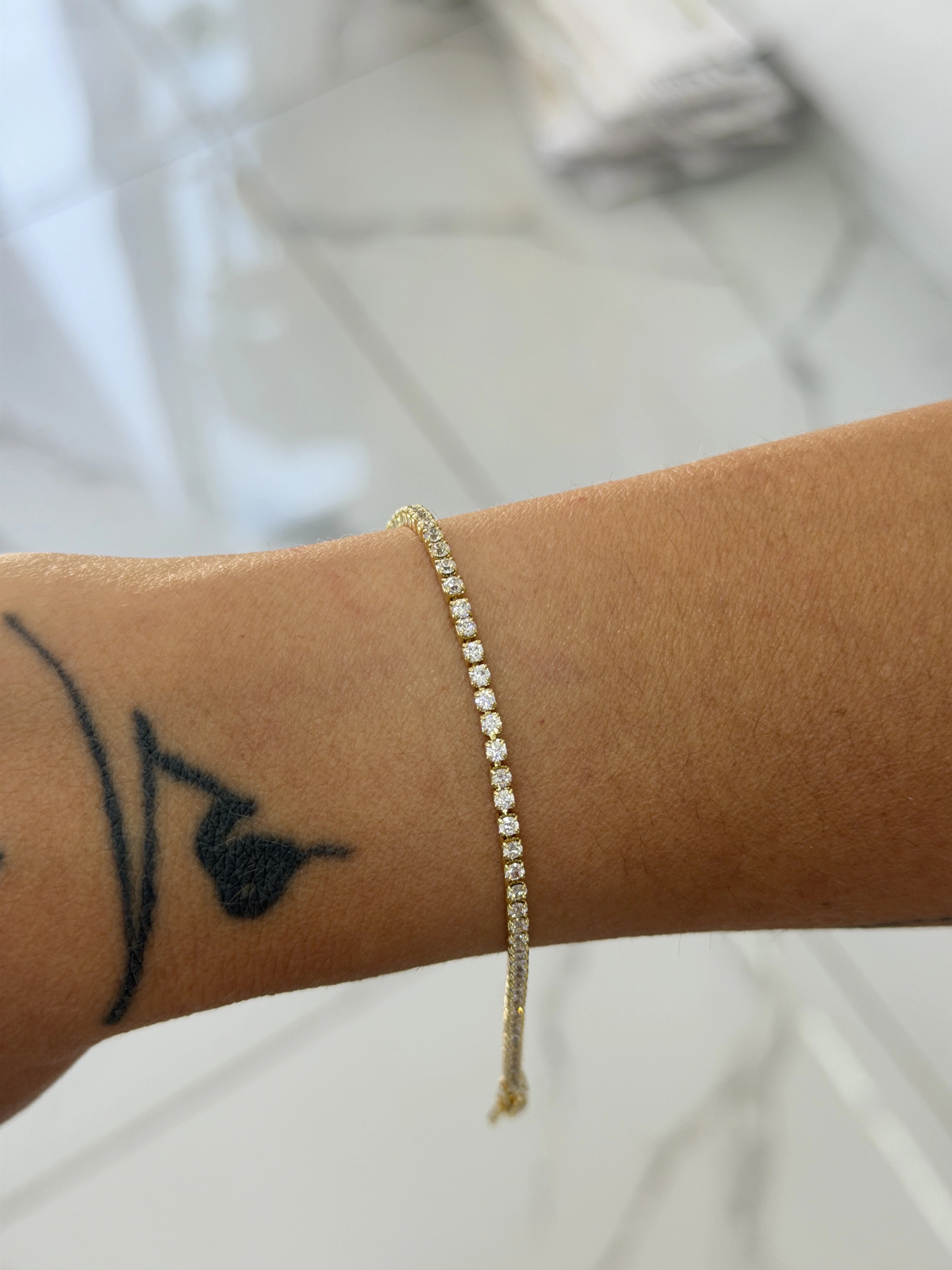 14K CM Altın Kaplama Mini Suyolu Bileklik 
